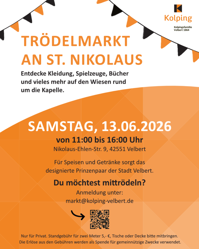 Trödelmarkt an St. Nikolaus am Samstag 13. Juni 2026 von 11:00 bis 16:00 Uhr